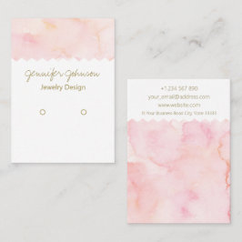 パターン ウォーターカラー イヤリング ホルダー ディスプレイ カード