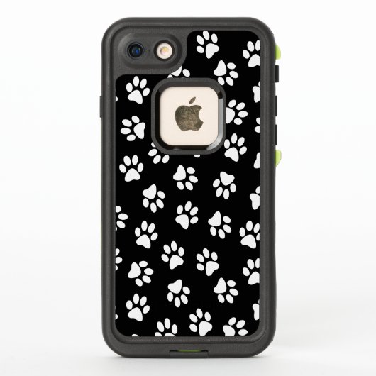 パターン オブ パウズ, 犬の足跡, 白い足跡 LifeProof iPhoneケース (裏面)