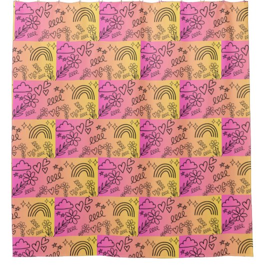 パターン シャワーカーテン (正面)