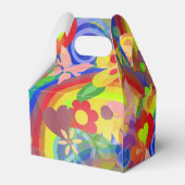 パターン – フラワーパワー+テキスト フェイバーボックス (裏面サイド)