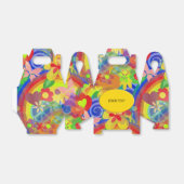 パターン – フラワーパワー+テキスト フェイバーボックス (折り畳みなし)