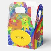 パターン – フラワーパワー+テキスト フェイバーボックス (オープン)