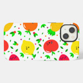 パターン，フルーツ，オレンジ iPhoneケース (裏面横)