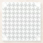 パターン - ブラック＆ホワイト ガラスコースター (裏面)