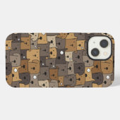 パターン ペット かわいい犬 愛好家   iPhoneケース (裏面横)