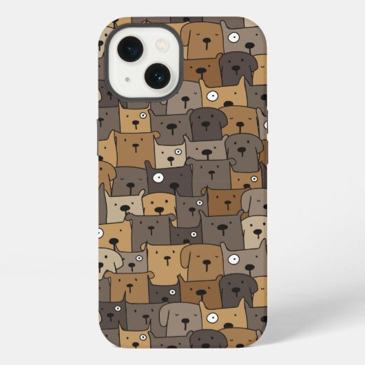 パターン ペット かわいい犬 愛好家   iPhoneケース (裏面)