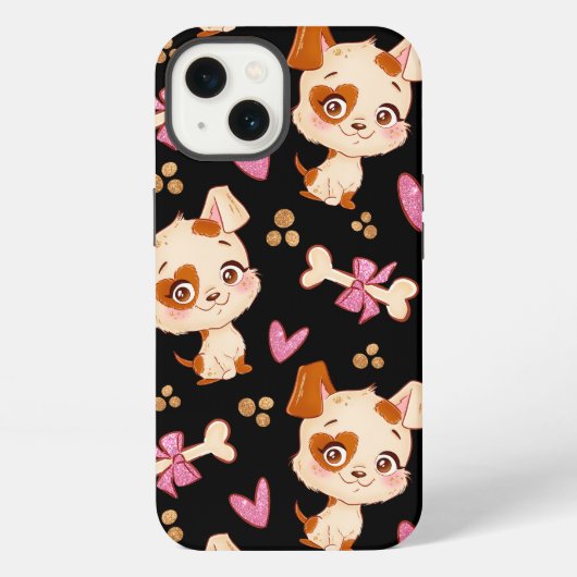 パターン ペット かわいい 楽しい 犬好き     iPhoneケース (裏面)