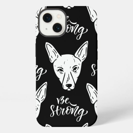 パターン ペット 強い犬 愛好家 iPhoneケース (裏面)