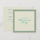 パターン＆ボーダーズ3 退職パーティー招待状 招待状 (正面/裏面)