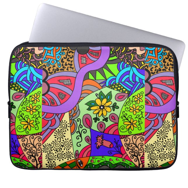 パターン ラップトップスリーブ (正面)