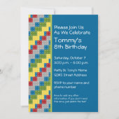 パターン-子どもの建物が誕生パーティーを妨げる 招待状 (正面)