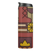 パターン：居心地の良い夕べ。ヴィンテージ図解 タンブラー (回転右)