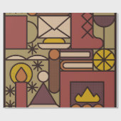 パターン：居心地の良い夕べ。ヴィンテージ図解 ラッピングペーパー (フラット)