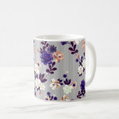 パターン(春の花付き)春fl コーヒーマグカップ (正面右)