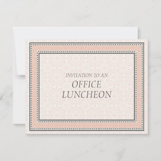パターン& 縁ど 1 Office Lanch招待状 招待状 (正面)