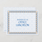 パターン& 縁ど 2 Office Lanch招待状 招待状 (正面/裏面)