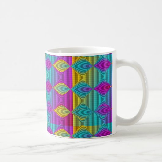 パターンART - 3Dストライプカラー21 コーヒーマグカップ (右)