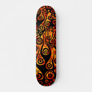 パターンART - Tattoo circle flames fire red スケートボード