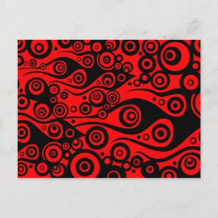 パターンART - Tattoo circle flames fire red ポストカード