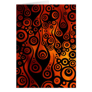 パターンART - Tattoo circle flames fire waves