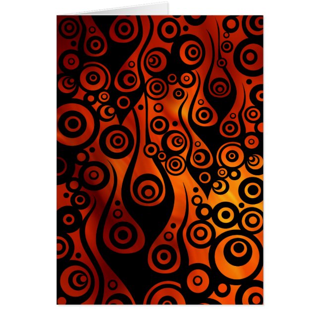 パターンART - Tattoo circle flames | fire waves (正面)