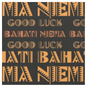 パターンBahati Niema,スワヒリで幸運 ファブリック (クローズアップ)