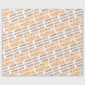 パターンBahati Niema，スワヒリで幸運 ラッピングペーパー (フラット)