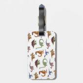 パターンdino漫画恐竜 ラゲッジタグ (裏面縦)