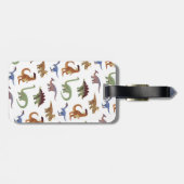 パターンdino漫画恐竜 ラゲッジタグ (裏面横)