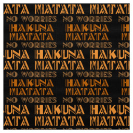 パターンHakuna Matata、スワヒリ語で心配なし ファブリック