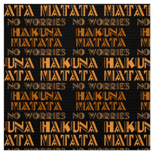 パターンHakuna Matata、スワヒリ語で心配なし ファブリック
