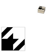 パター千鳥格子のン白黒 ラバースタンプ (押印)