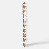 パター千鳥格子のン・モチャ・ムースとホワイト Case-Mate iPhoneケース (裏面 / 左)