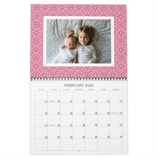 パター名門私立校風のン月写真 カレンダー (2月 2026)