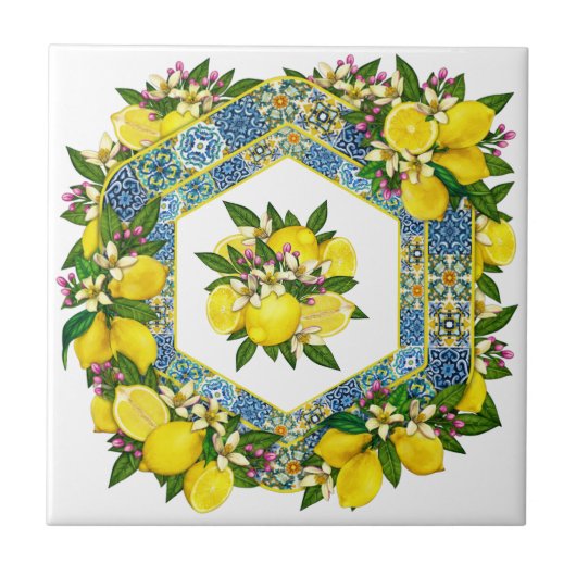 パター地中海のンカラー7セラミックタイル タイル (正面)