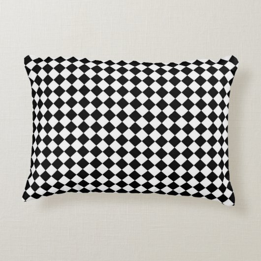 パター市松模様にンアクセント枕 アクセントクッション (裏面)