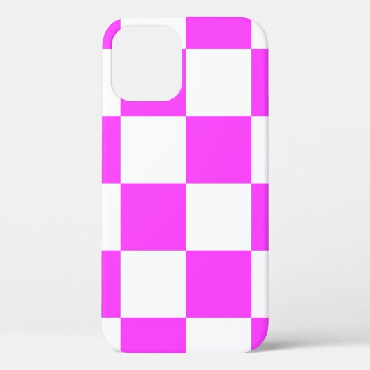 パター市松模様にンタイルの背景。ホワイトとピンカ Case-Mate iPhoneケース (裏面)