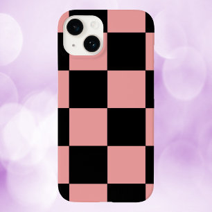 パター市松模様にンピンクと黒の正方形 Case-Mate iPhone 14ケース