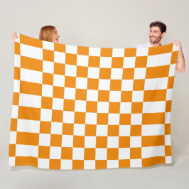 パター市松模様にン フリースブランケット