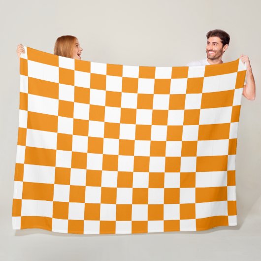 パター市松模様にン フリースブランケット (インサイチュ)