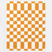 パター市松模様にン フリースブランケット (正面)