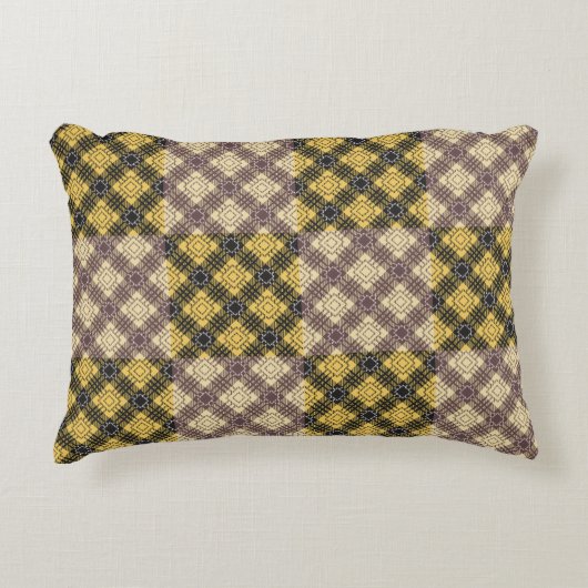 パター市松模様にン.02 アクセントクッション (正面)