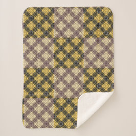 パター市松模様にン.02 シェルパブランケット