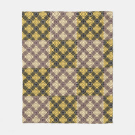 パター市松模様にン.02 フリースブランケット