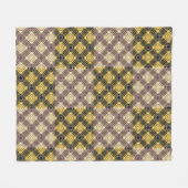 パター市松模様にン.02 フリースブランケット (正面(横))