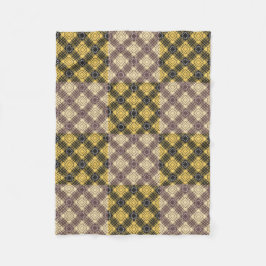 パター市松模様にン.02 フリースブランケット