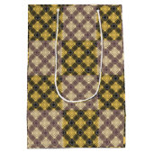 パター市松模様にン.02 ミディアムペーパーバッグ (裏面)