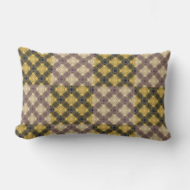 パター市松模様にン.02 ランバークッション