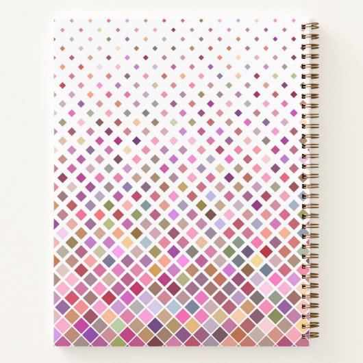 パター数々のンカラー正方形ノートブック ノートブック (裏面)