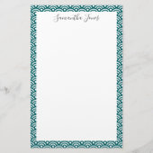 パター日本のンティール（緑がかった色） |パーソナライズされた | 便箋 (正面)